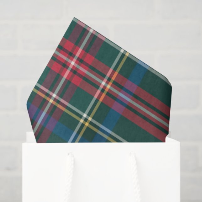 Papel De Seda Feriado Clássico, Xadrez de Natal de Tartan (Sacola de presentes)
