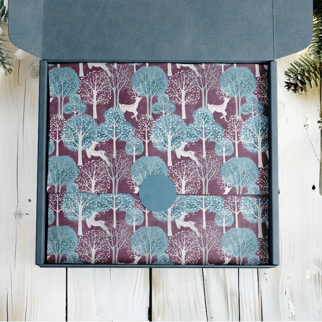 Papel De Seda Feriado da Aldeia das Turquesas e Roxos (Criador carregado)