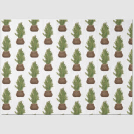 Papel De Seda Feriado da Árvore de Natal da Moderna Rustic Water