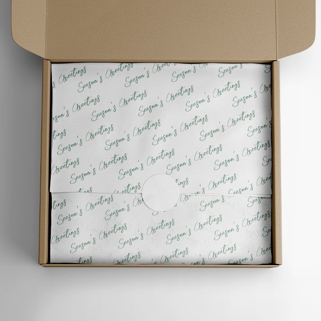 Papel De Seda Feriado da Linha Verde Moderna (Criador carregado)