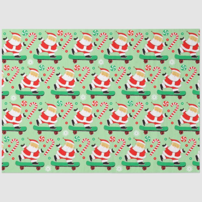 Papel De Seda Feriado de Natal Creative Skateboard (Frente )