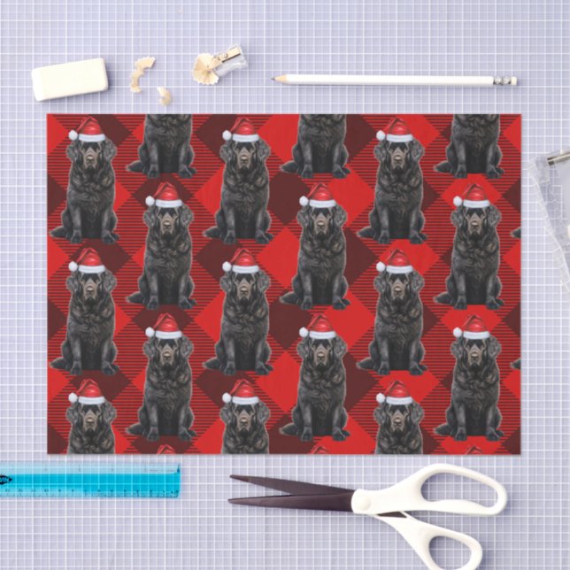 Papel De Seda Feriado de Natal da Xadrez de Buffalo - Terra Nova (Arte )