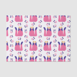 Papel De Seda Feriado de Natal de Cat Reindeer