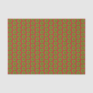 Papel De Seda Feriado de Natal do Red Green Holly Wreath Xmas