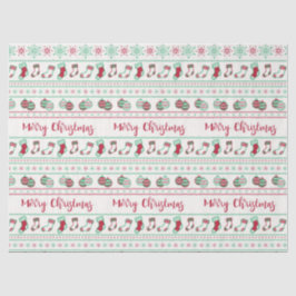 Papel De Seda Feriado de Padrão de Suéter de Natal Feio