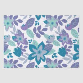 Papel De Seda Feriado de Teal Roxo do Natal Moderno