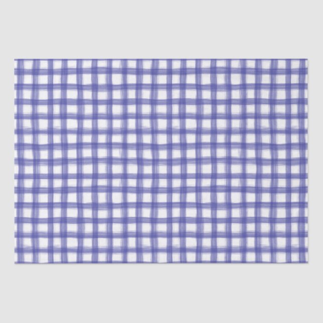 Papel De Seda Feriado de Xadrez Clássico Elegante (Frente )