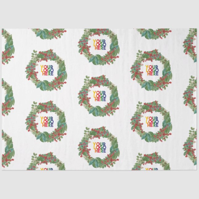 Papel De Seda Feriado Feriado Feriado Logotipo para Empresas Nat (Frente )