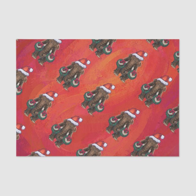 Papel De Seda Feriado Fócito Mastodon (Frente )