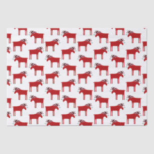 Papel De Seda Feriado Moose Engraçado