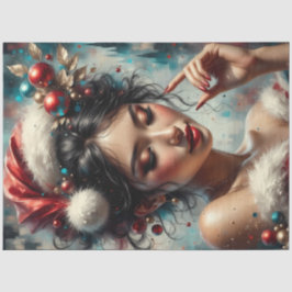 Papel De Seda Feriado Muse Glamorous Natal Fantasy Decoupage