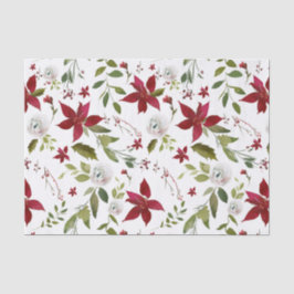 Papel De Seda Feriado Poinsettia Winter