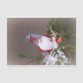 Papel De Seda Feriado Vermelho Fresado Gnomo da Árvore de Natal