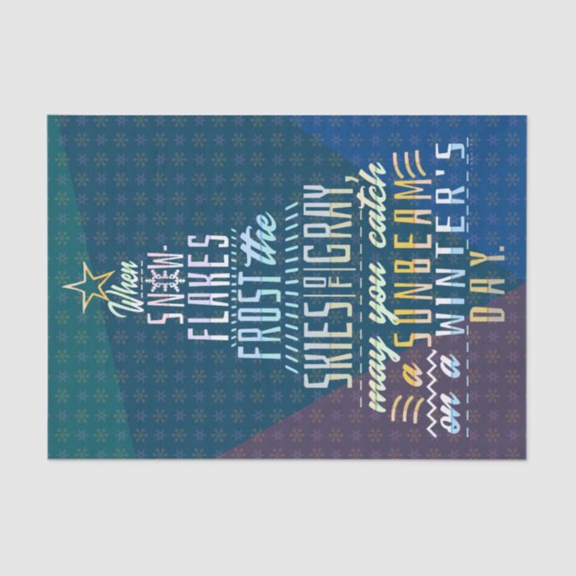 Papel De Seda Feriados de inverno Árvore de Natal Poem (Frente )