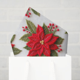 Papel De Seda Feriados de Natal do Poinsettia Needlework