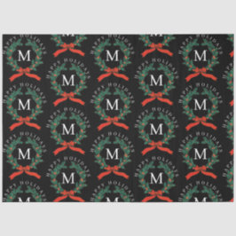 Papel De Seda Feriados Felizes Personalizados, Terra do Monogram