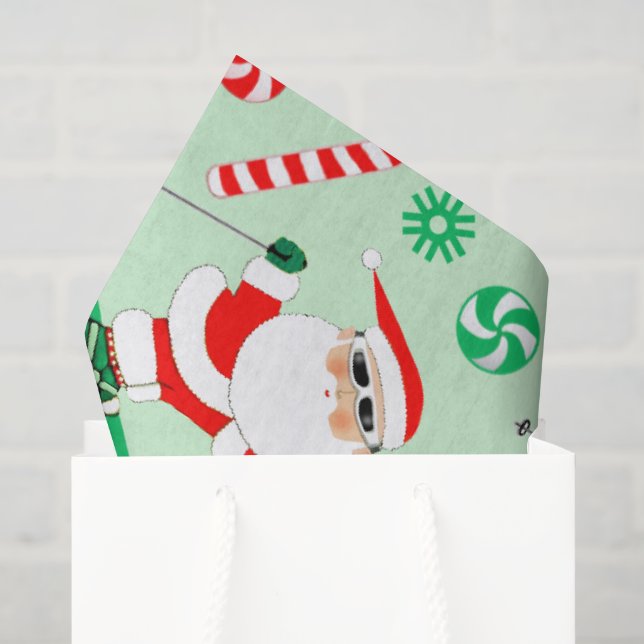 Papel De Seda Férias de Natal de Esqui (Sacola de presentes)