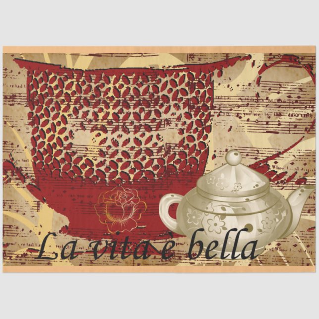 Papel De Seda Férias Douradas Elegantes (Frente )