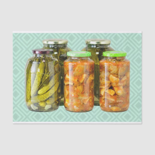 Papel De Seda Fermented Vegetables in Jars  (Frente )