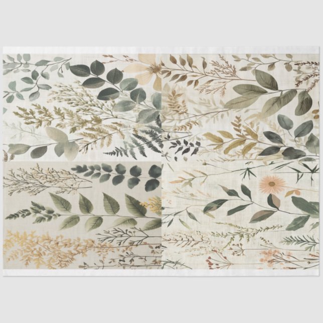 Papel De Seda Fern Collage Tissue por Elsie Lane (Frente )