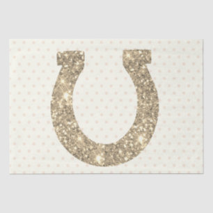 Papel De Seda Ferradura Dourada da Glitter Elegante Cuta