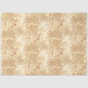 Papel De Seda Ferramenta de Paisagem de Tan Vintage com Urns e C