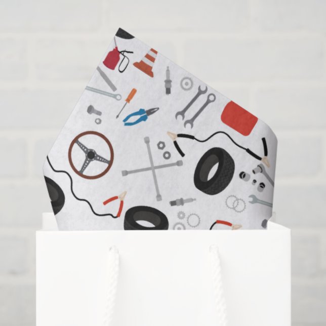Papel De Seda Ferramentas Automotivas Mecânicas De Automóveis (Sacola de presentes)