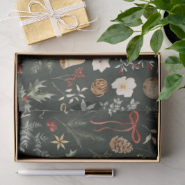 Papel De Seda Festa Botânica de Natal