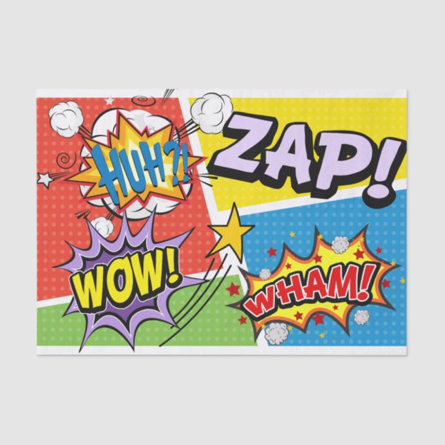 Papel De Seda Festa de aniversário da revista em quadrinhos! (Frente )