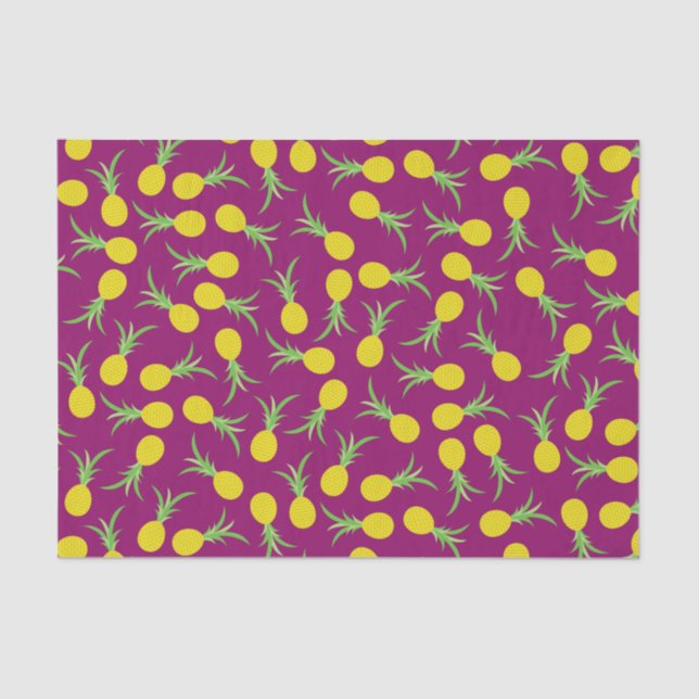 Papel De Seda Festa de aniversário de abacaxi no verão (Frente )