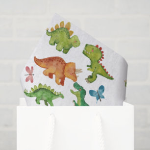 Papel De Seda Festa de aniversário de dinossauro menino Dino Doi