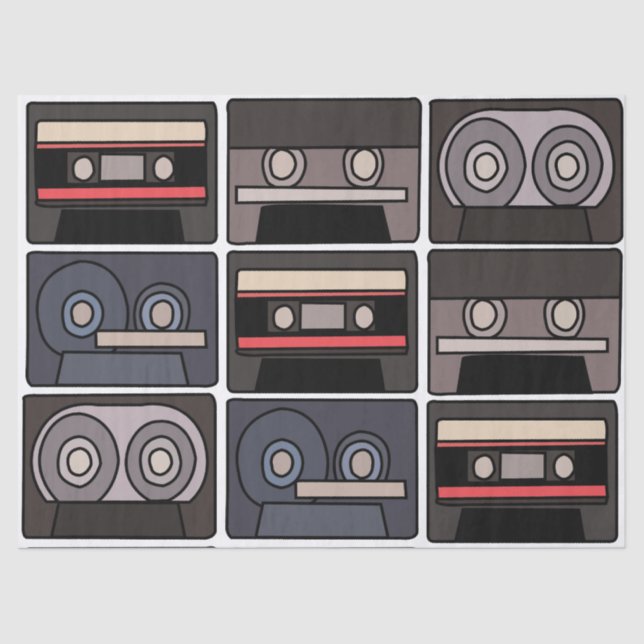 Papel De Seda Festa de aniversário de fita cassete (Frente )