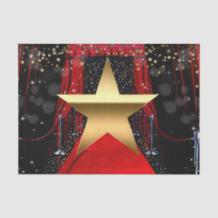 Papel De Seda Festa de Aniversário Estrelas de Ouro do Tapete Ve