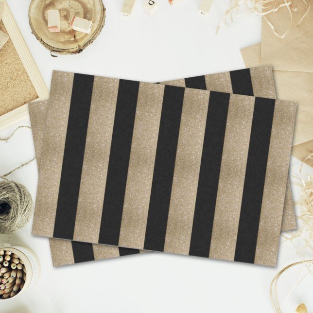 Papel De Seda festa de aniversário geométrica em ouro preto (chic geometric black gold birthday party tissue paper)