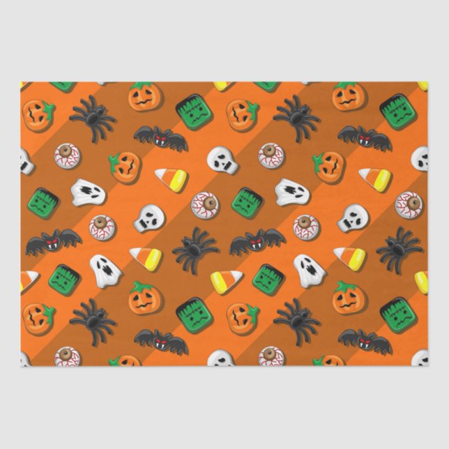 Papel De Seda Festa de Candies do Halloween Spooky (Frente )