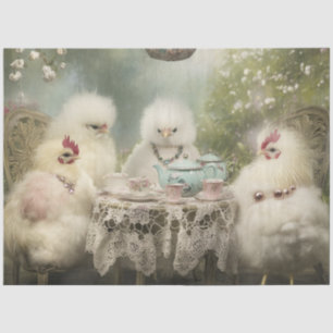 Papel De Seda Festa de chá francês com silkie para desaparecer