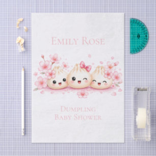 Papel De Seda Festa de Chás Bebê Menina Dumpling Fofa