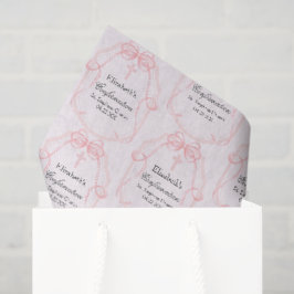 Papel De Seda Festa de Confirmação Rosa Bonito Personalizada
