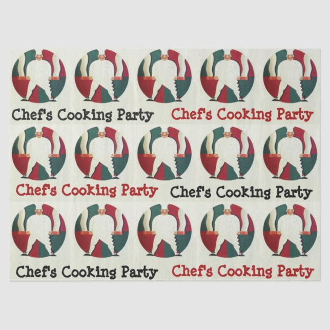 PAPEL DE SEDA FESTA DE COZINHAR DO RESTAURANTE CHEF (Frente )