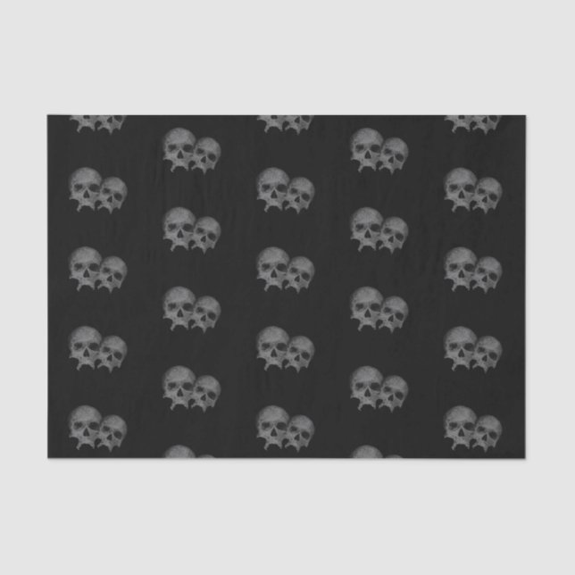 Papel De Seda Festa de Figurino do Halloween Preto Escuro (Frente )