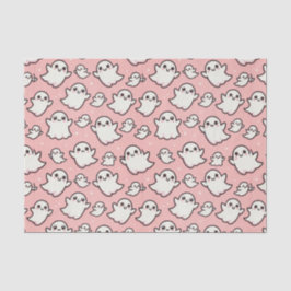 Papel De Seda Festa de Halloween Fantasma Rosa e Spooky