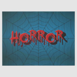 Papel De Seda Festa de Halloween Red Horror Spider Web Blue Scar