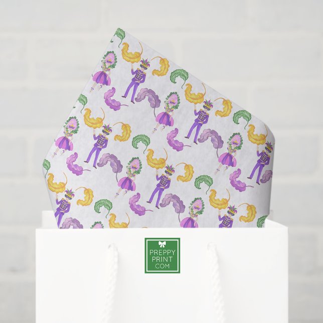 Papel De Seda Festa de Mardi Gras em Aquarela (Criador carregado)