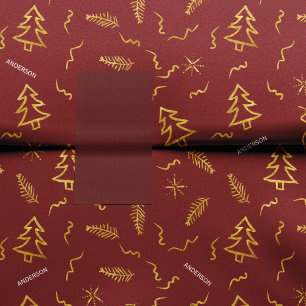 Papel De Seda Festa de Natal de Folha de Ouro Festa de Férias V