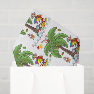 Papel de Seda Festa de Natal na Praia do Papai Noe