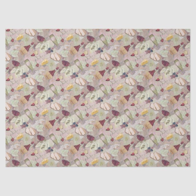 Papel De Seda Festa de Vinho e Queijo (Frente )