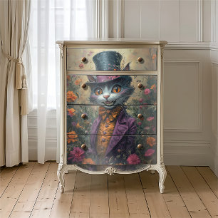 Papel De Seda Festa do Chá do Chapeleiro Louco Gato de Cheshire