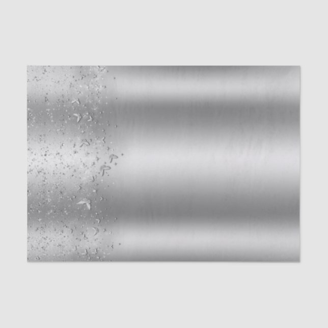 Papel De Seda Festa Sweet 16 Borboleta Esvoaçante Brilho Prata (Frente )