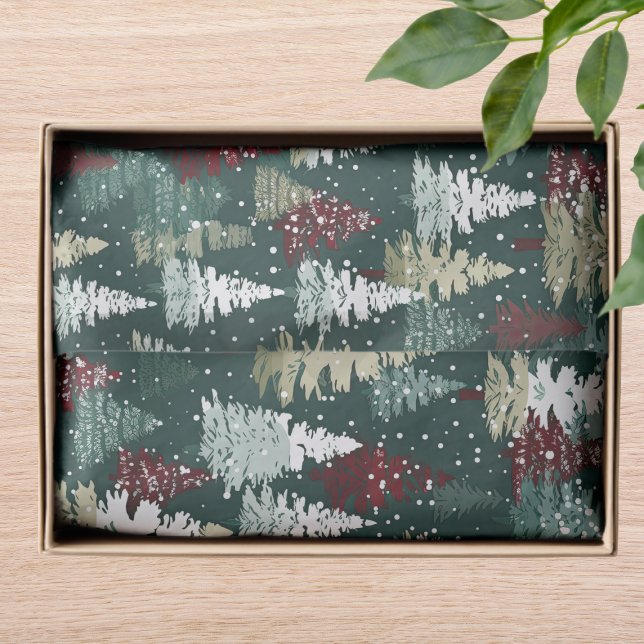 Papel De Seda Festas de Natal Festivas Férias de inverno na neve (Criador carregado)