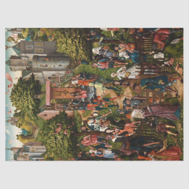 Papel De Seda Festival dos Arqueiros pelo Mestre de Frankfurt (Frente )